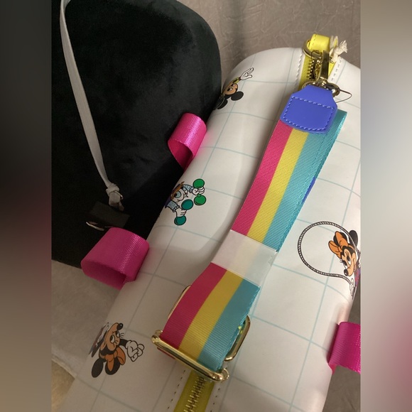 NWT Loungefly Disney Mousercise Mini Duffel Bag! - Picture 4 of 6